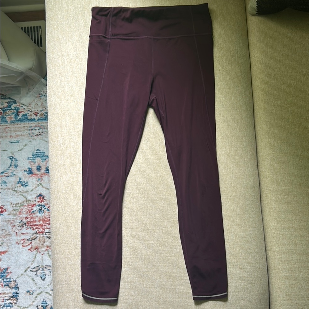 Athleta High Waisted 7/8 Running Tights/Leggings